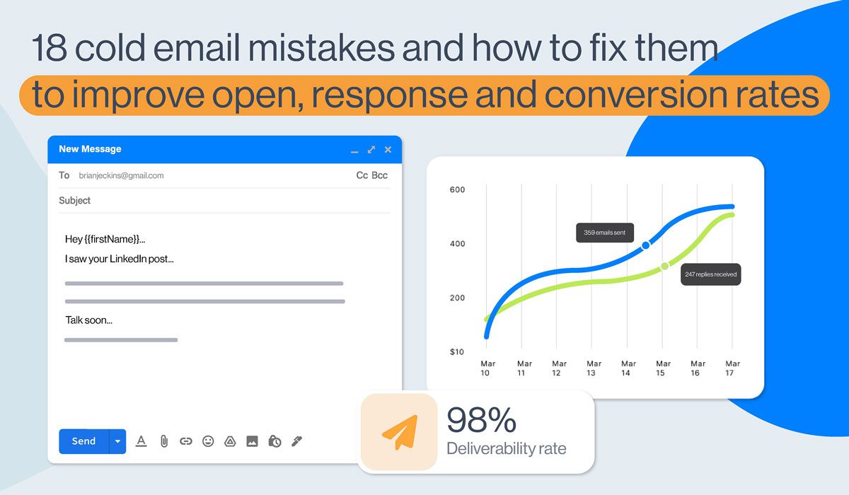 Cold email mistakes and tips to do instead cover image