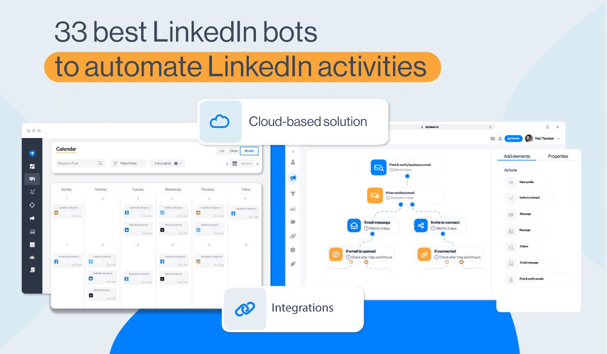 LinkedIn bot, LinkedIn automation cover image