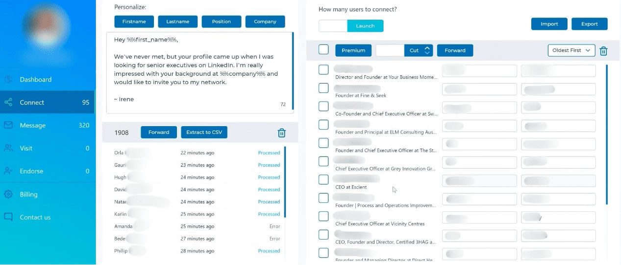 Octopus CRM LinkedIn connection bot