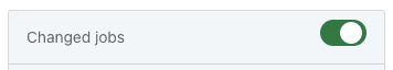 Changed jobs filter, toggle button