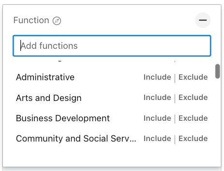 Sales Navigator Filter Function