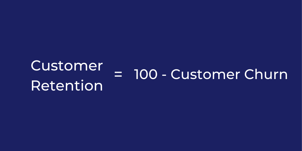 Customer retention KPI formula calculation