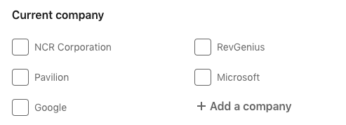LinkedIn Filter Current Company