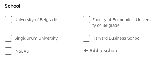LinkedIn Filter School