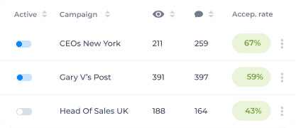 Skylead campaign dashboard example