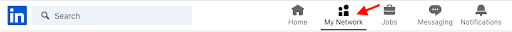 My network on LinkedIn button