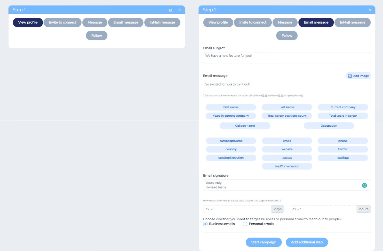 Skylead interface