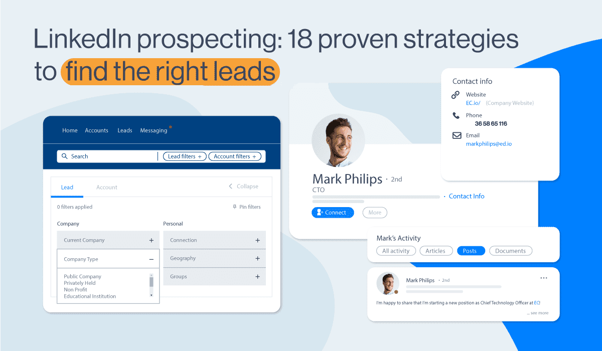 LinkedIn Prospecting: 18 strategies to find the right leads