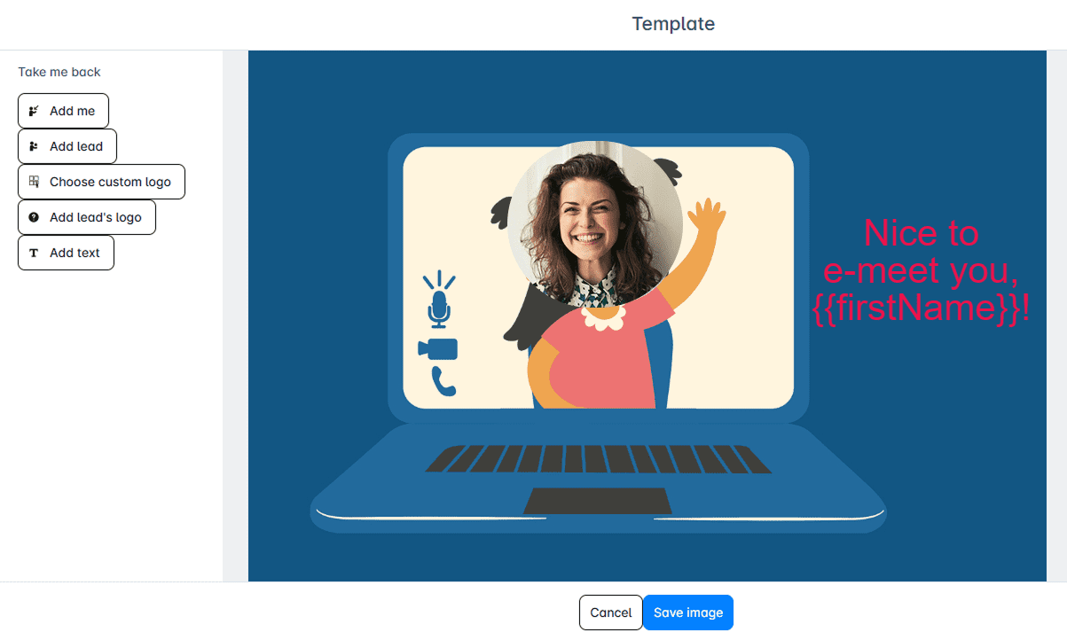 Image of Image personalization option to include in your outreach