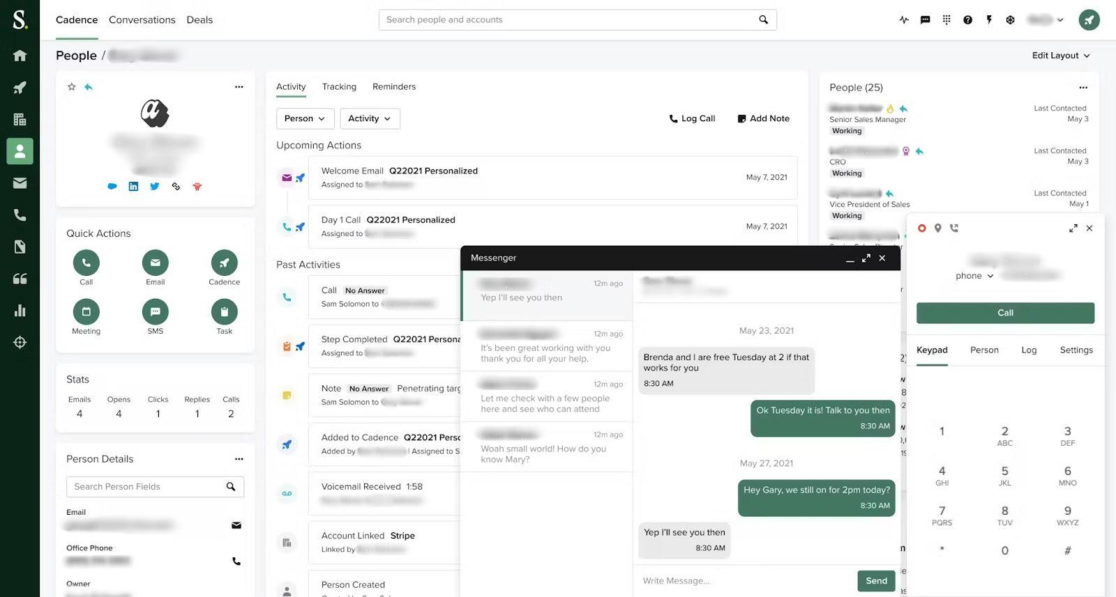 Image of SalesLoft's interface