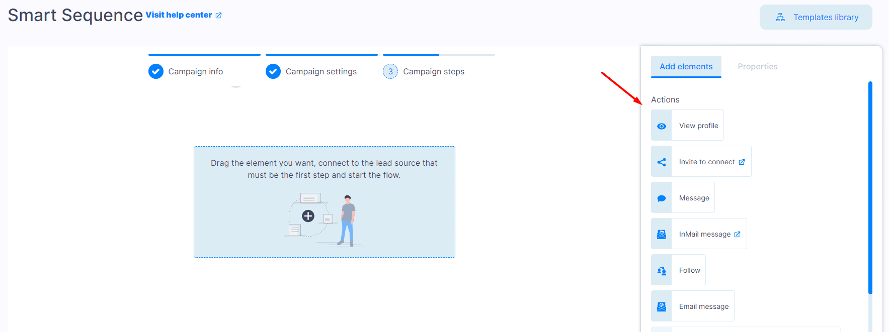 Image of how to automate part of lead acquisition process, step 5, create smart sequence for outreach