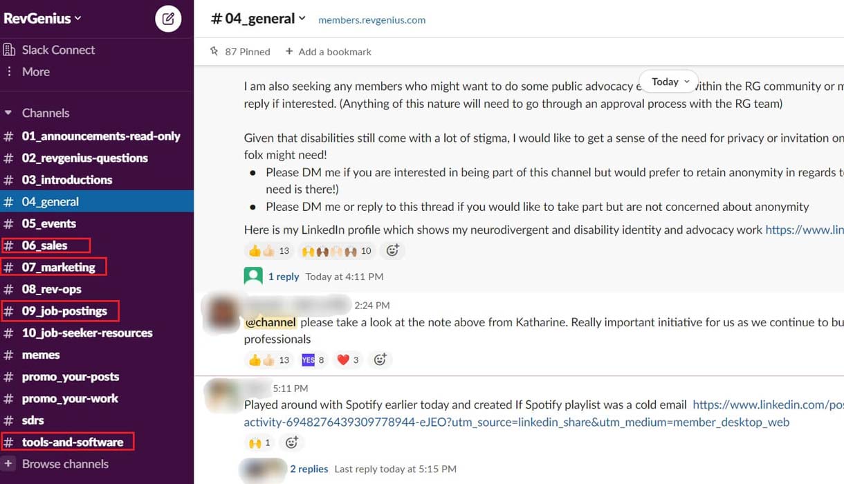 find leads through slack communities