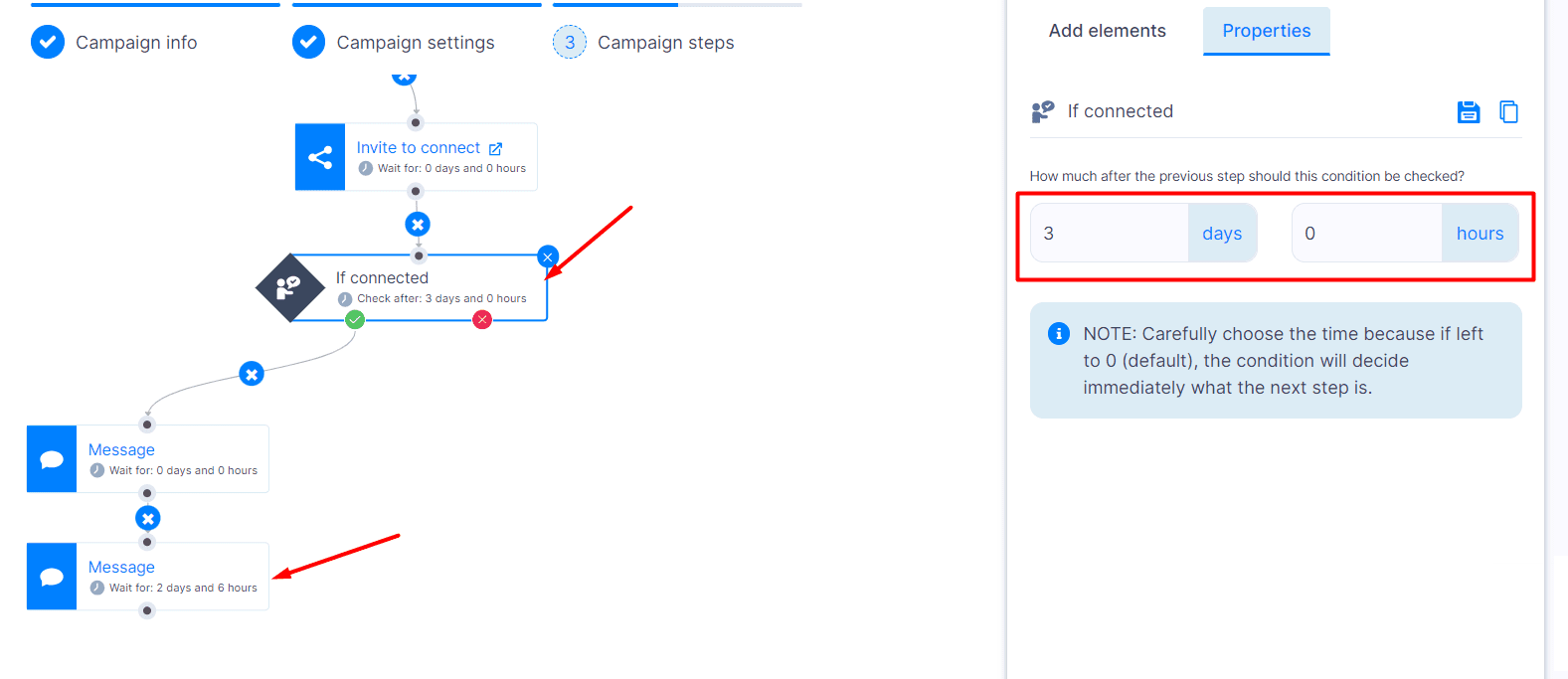 Image of how to automate LinkedIn messages and follow-ups, step 3