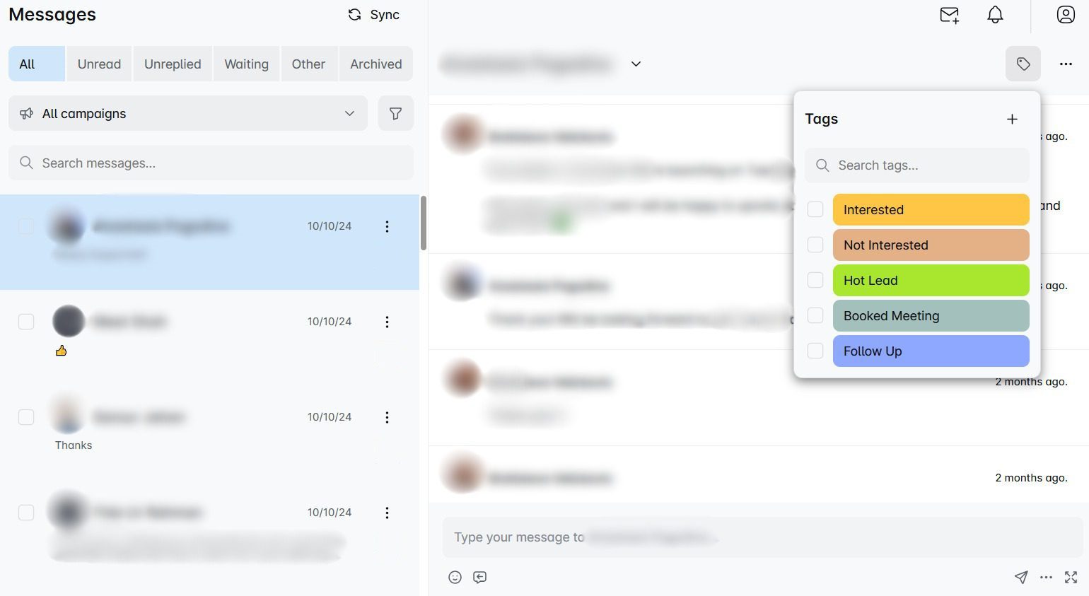 Smartlead alternative, Skylead - smart inbox feature