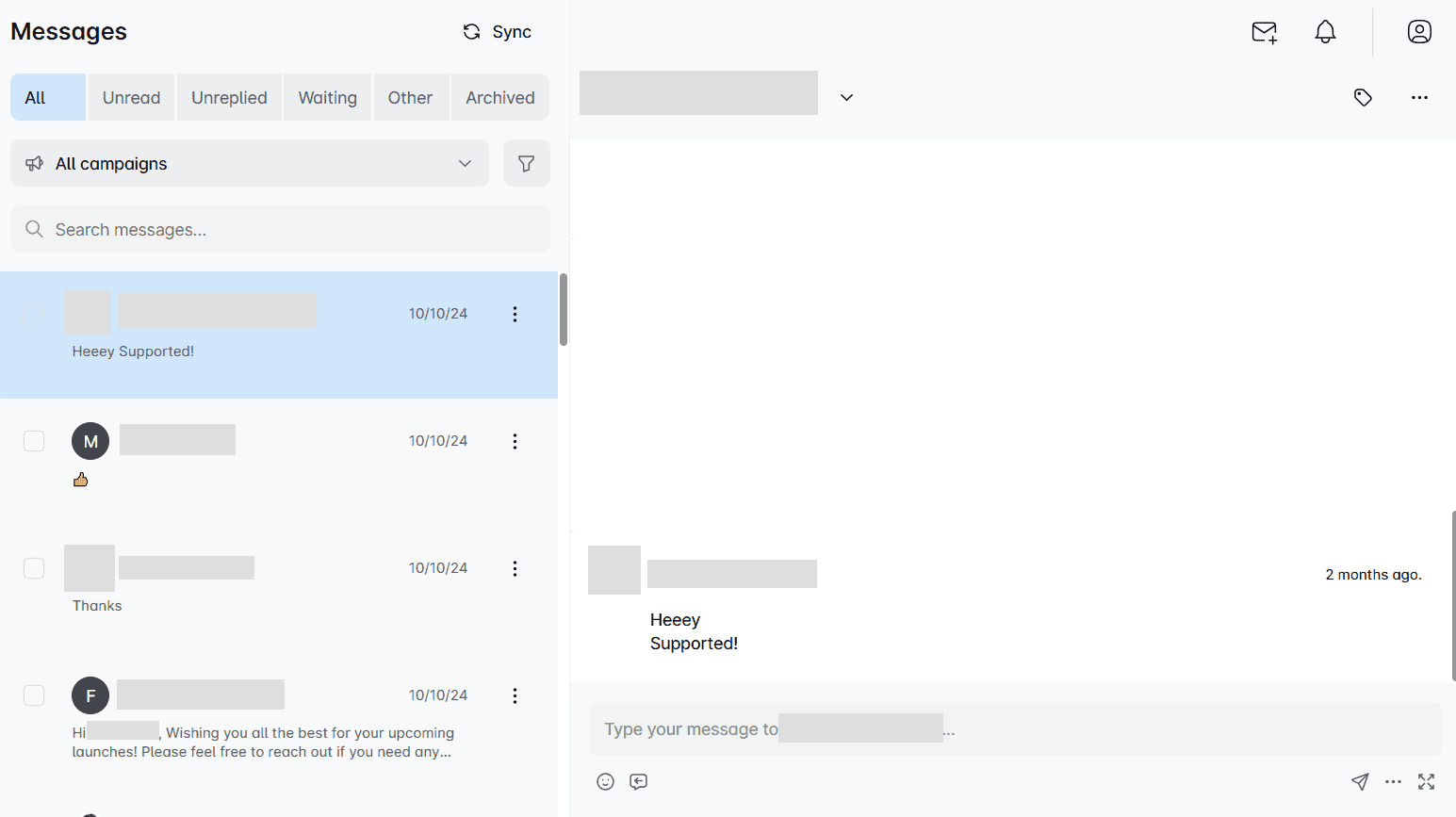 Smart inbox in Skylead