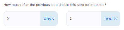 Delay setup between targeted outreach actions