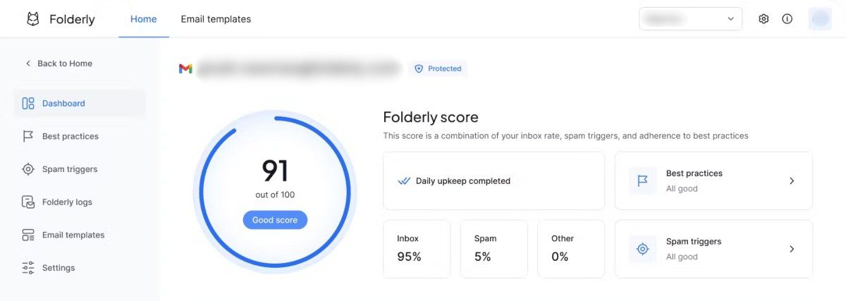 Folderly dashboard