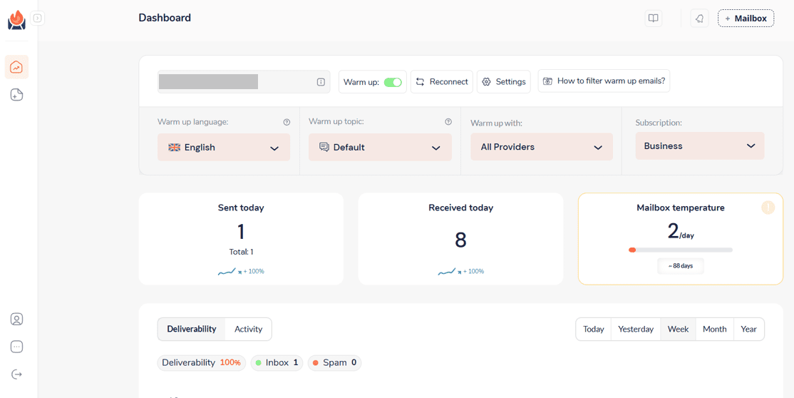 InboxFlare, email warm-up tool available to Skylead users