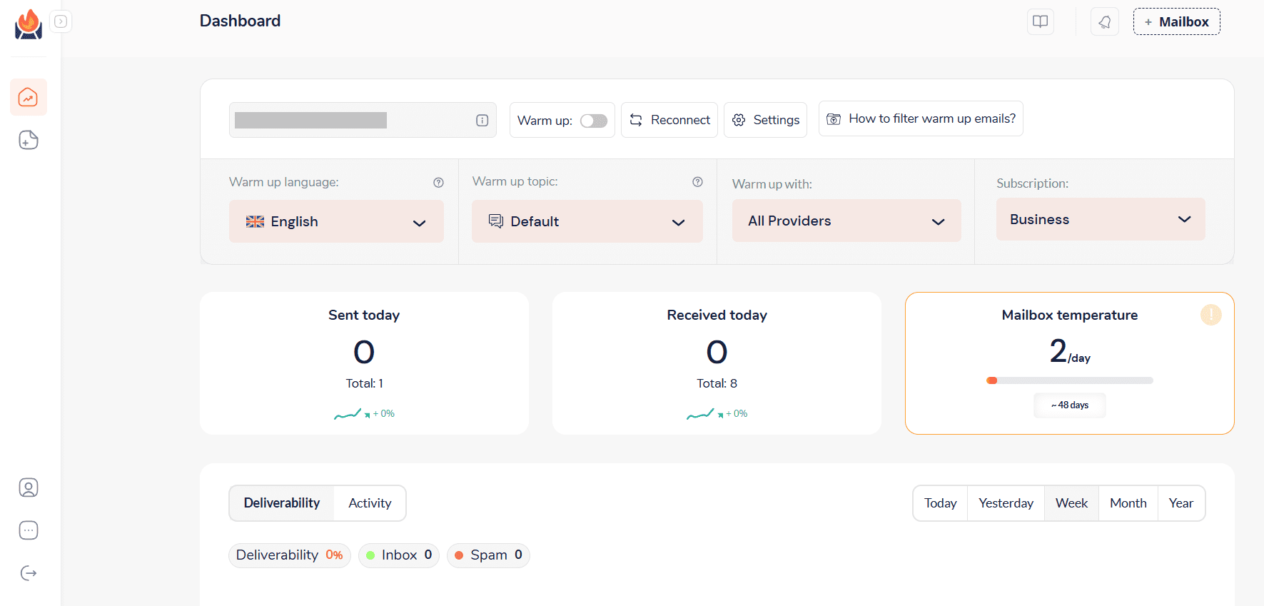 InboxFlare dashboard