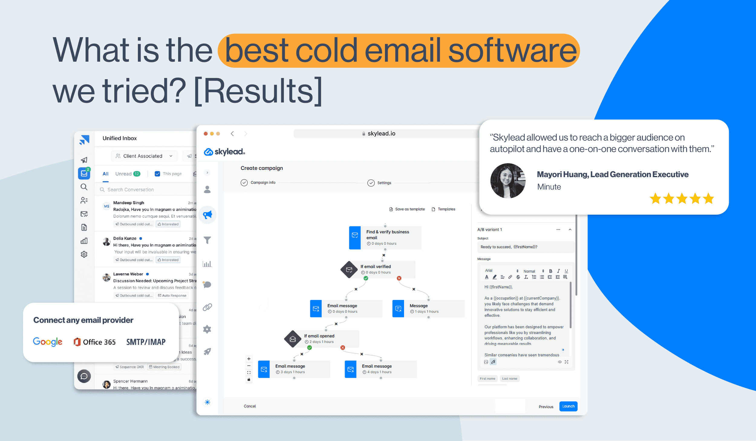Cover image for the best cold email software blog