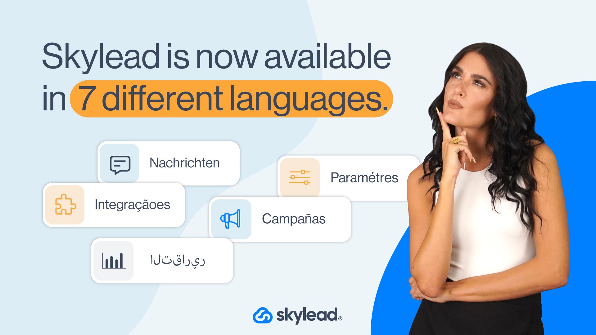 Skylead is now available in 7 different languages.