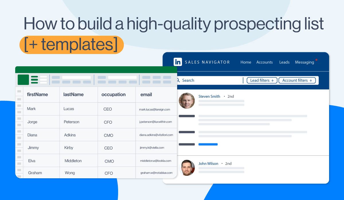 Cover for a blog discussing how to build a prospecting list