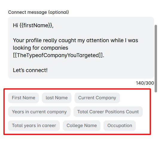 Variables in Skylead that allow for personalized outreach