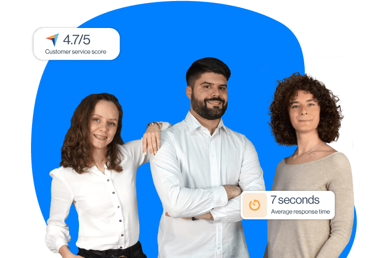 Image of customer support and success team: Dusan, Nevena and Anja