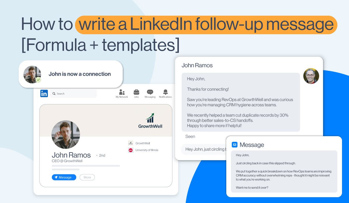 Cover image for the LinkedIn follow up message blog