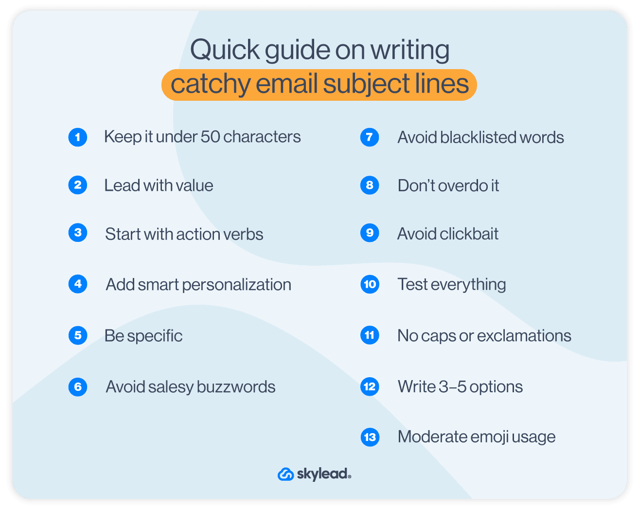 Subject line writing guide