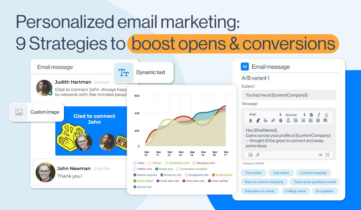 Personalized email cover image