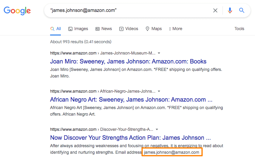 How to find someone's email on LinkedIn using predicted email address