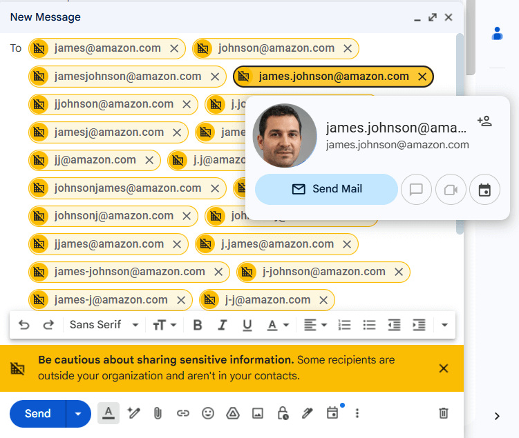 Checking emails on Gmail to determine which one is the right one