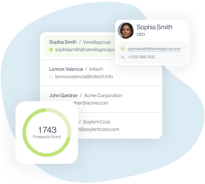 Image of email discovery and verification feature