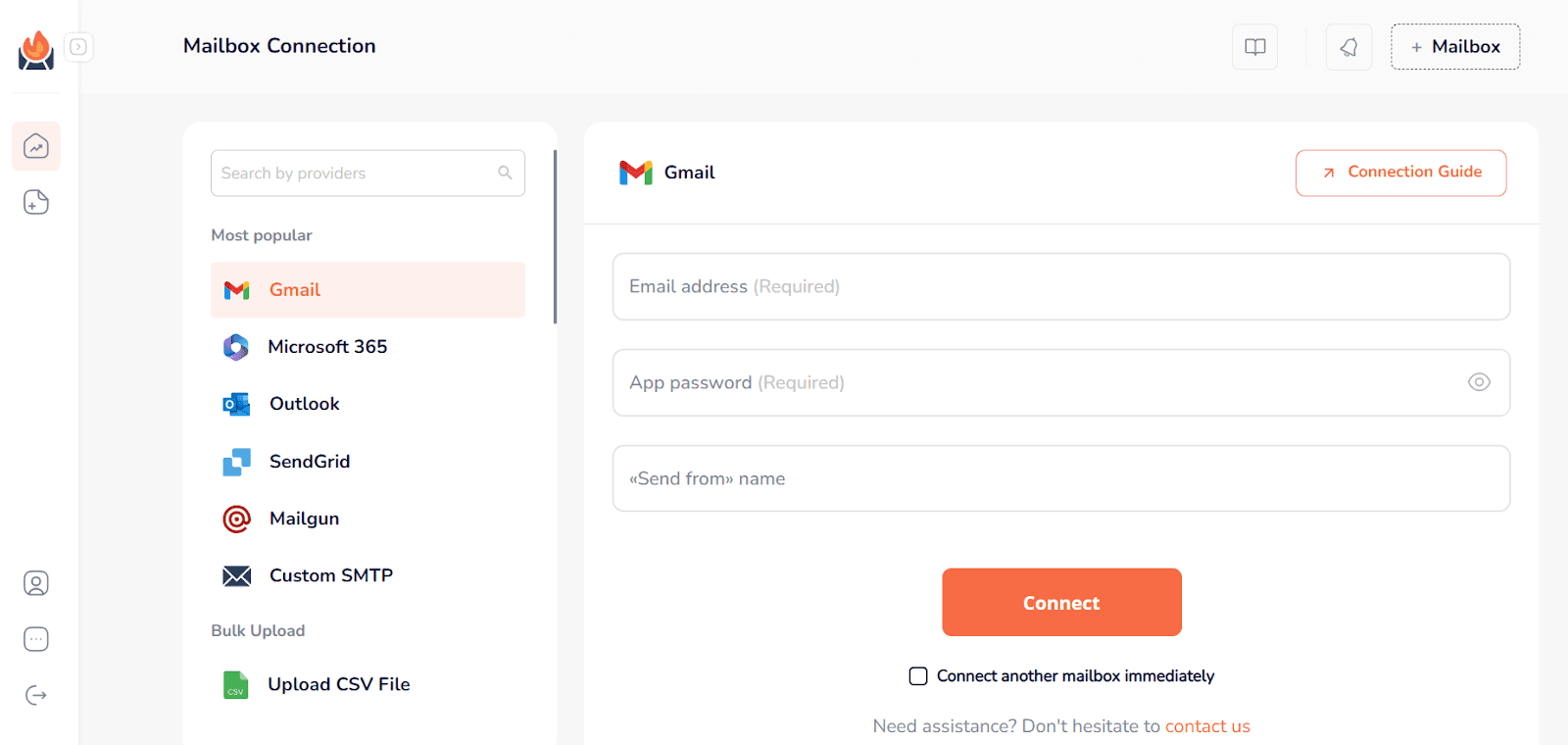 How to warm up a new email domain and connect the account to InboxFlare