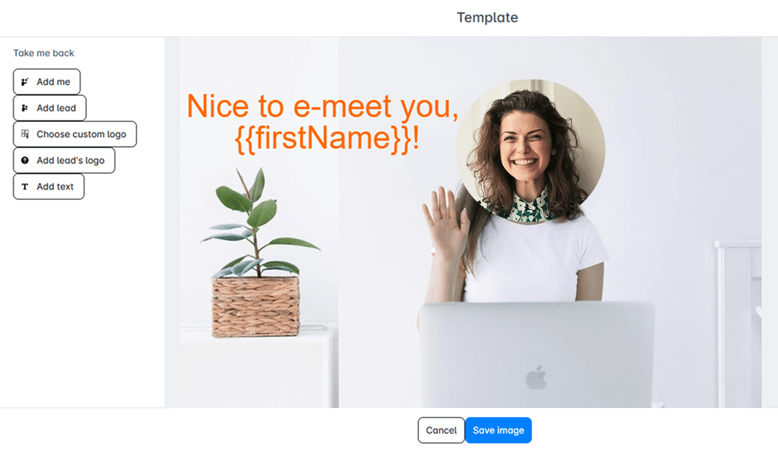 An image personalized using Skykead's image and GIF personalization feature
