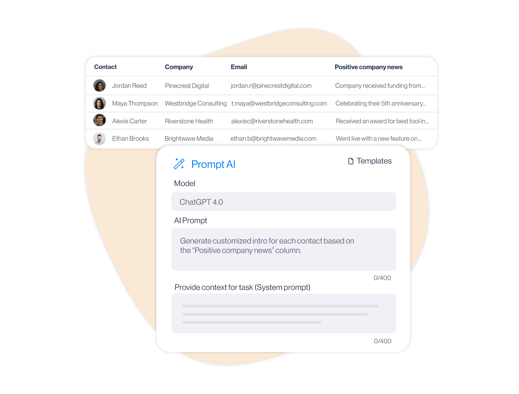 Third website visual for AI data enrichment