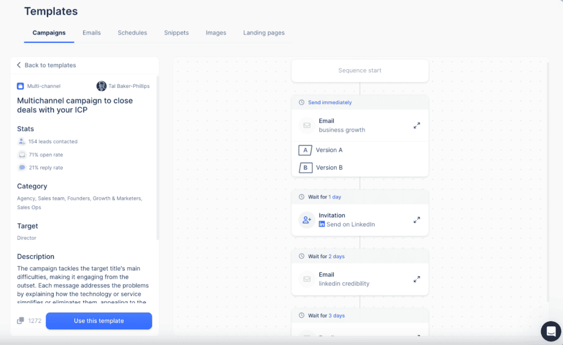 Lemlist dashboard